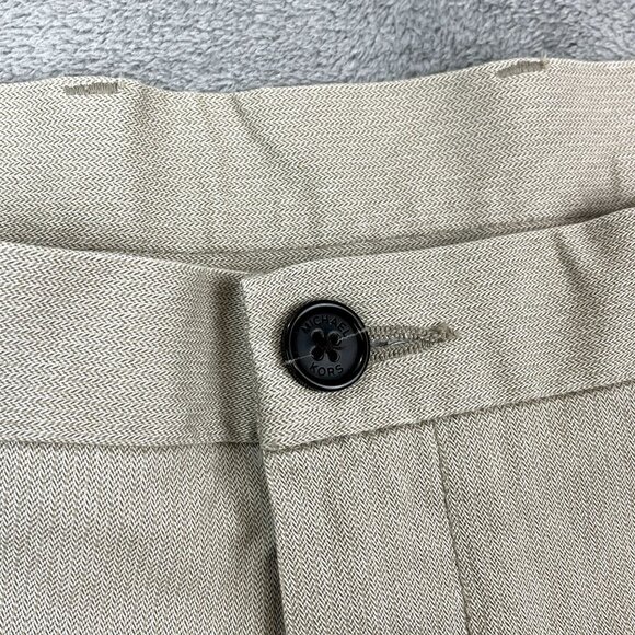 NWT Michael Kors Stretch Spring 1 Khaki Shorts Tan Herringbone Business Casual - Picture 3 of 10